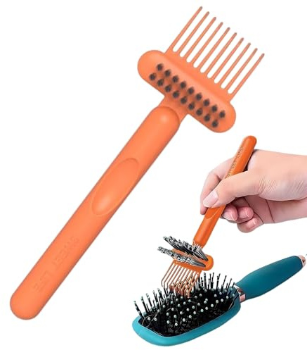 Hairbrush Cleaner Tool, Portable Comb Cleaning Hair Brush Tool, 2-in-1 Dirt Remover Gadgets for Barber Shop Detangling Cleaning Travel Home Salon Keyboard Furniture