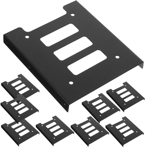ROMISBABA Staffa di Montaggio Disco Rigido 12 Pezzi Adattatore SSD da 25 a 35 Pollici in Metallo Supporto Interno per Disco Rigido Desktop Fissaggio senza Viti e Dissipazione Termica