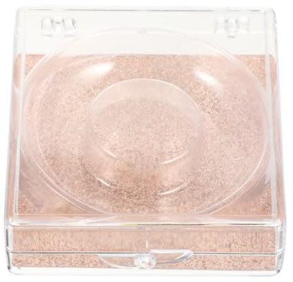 6 Stück Wimpernbox aus Kunststoff für Aufbewahrung und Ordnung Gold Glitzer | Boxstil mit Dichtem Verschluss, Leichtes mit Glänzenden Bodenkarten, Sichere Ablage für Saubere Nutzung