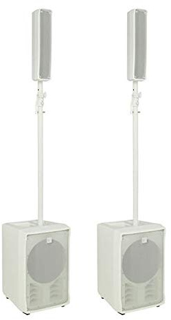 2x RCF J8 Bianco Active Speaker System Colonna Array 1400W Wedding DJ Disco