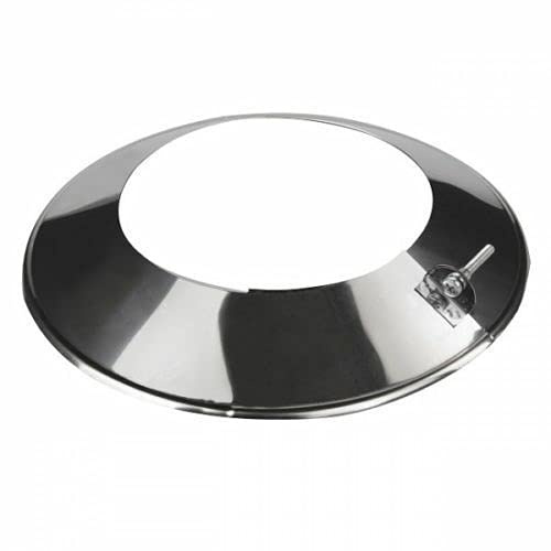 Stainless Steel Pipe Collar - Chimney Liner Flange Roof Rain Cover. (125mm)