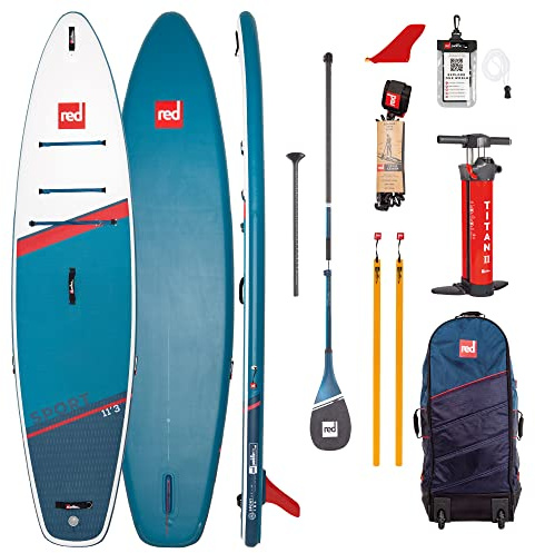 Red Paddle Co 11'3 Sport Paddle Board, 2022 Paket (Prime Paddle)