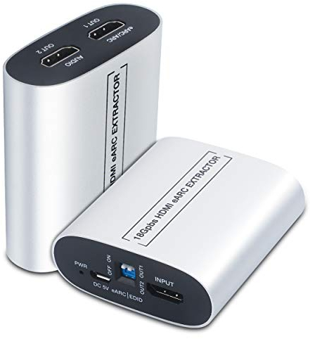 Estrattore audio HDMI, 4K@60Hz ARC e eARC Audio Splitter, uscita HDMI dedicata per estrarre audio, supporta Loop Out per lettore DVD Blu-ray Xbox One, 1PC