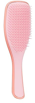Tangle Teezer Naturally Curly Ultimate Detangler Hairbrush for 3C-4C Curly Coily Hair - Two-Tiered Teeth Define Curls & Reduce Frizz - Mango & Pink