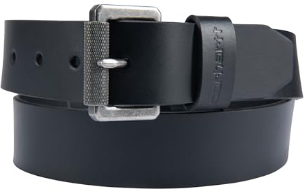 Carhartt Cinture casual da uomo, con cuciture flessibili resistenti, disponibili in diversi stili, colori e dimensioni, Robusto cavo flessibile in nylon intrecciato (nero), Medium