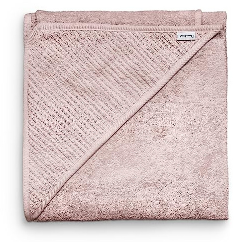 Ehrenkind® Kapuzenhandtuch Baby 100x100 cm, Bio-Baumwolle, Rose