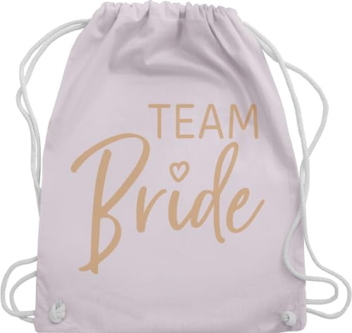 Turnbeutel Rucksack - JGA Junggesellenabschied Frauen - Team Bride Crew Braut Team - Unisize - Pastell Rosa - tribe brauttaschen bachelorette party beutel junggesellinnenabschied outfit