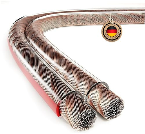 ETEC Lautsprecherkabel CCA 2x4,00mm² transparent 30m