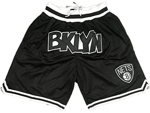 MCQOmcil NBA Nets Basketballshorts for Herren, hochelastische, atmungsaktive Sporthose (Color : 1, Size : M)