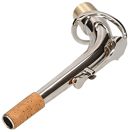 Neues Altsaxophon mit Gebogenem Hals, Messingmaterial, Saxophon, Holzblasinstrumententeile, Zubehör, 2,5 Cm, Silber