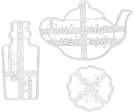 Biscuit Mold Set Cookie Mold Set DIY Biscuit Cake Baking Moulds Eat Me Dessert Embossing Stamp 3PCS
