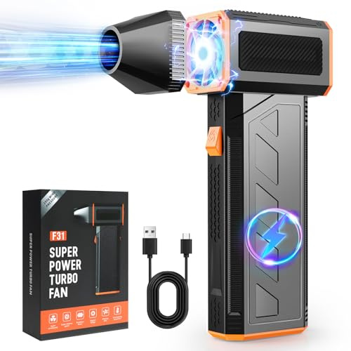 Beloving Compressed Air Duster, Cordless Air Cleaner for PC, Air Blower 120,000 RPM Electric Air Duster Reusable for Home Cleaning, Laptop, Keyboard, Electronics