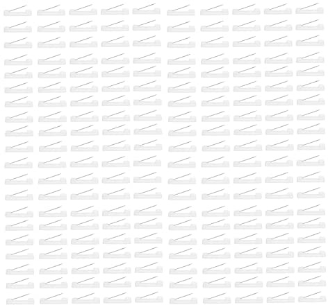 Namensschildnadeln für Ausweise, 200 Stück, 31 mm, Namenskarten, Broschenverschluss, Nadelrückseite, weiße Sicherheitsnadel, rechteckig, Selbstklebende Rückseite,