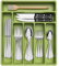 Lifewit Organizer Posate da Cassetto, Portaposate Porta Posate Cucina Cassetto Scolaposate Grande Porta Utensili Cucina, per Cucchiai Forchette Coltelli Stoviglie, 7 Scomparti, Verde