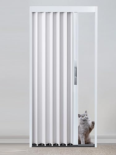Akkordeon-Schiebetür, groß, Aluminium-Falttür für Badezimmer, Schlafzimmer und Flur, Verriegelungsdesign für Privatsphäre und Sicherheit