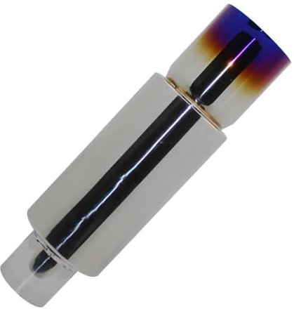 Auspuffrohr Universelle Schnittstelle 51 57 63 Mm Auspuffanlage Ende Auto Auspuffrohr Schalldämpfer Endrohr Edelstahl Auspuff Endrohr(007 Blue 63mm)