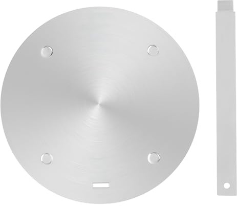 Adaptador para Inducción con Mango Extraíble, Placa Difusora de Calor de Acero Inoxidable, Compatible con Cafeteras y Ollas de 16 a 28 cm, Conversor para Cocinas Eléctricas y Gas (Plata, 20cm)