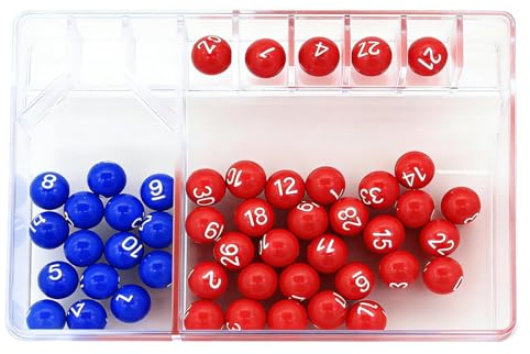 Divertida Máquina de Lotería – Dispositivo Manual de Sorteo de Números con Bolas, Seleccionador Aleatorio para Adultos, Generador de Números de Doble Color | Máquina de Bolas de Lotería Portátil para