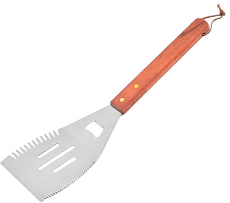 Espátulas De Parrilla De Metal - Utensilios de Barbacoa Ergonómicos,Espátula De Barbacoa Resistente Al Calor para Jardín, Porche, Picnic Y Exteriores