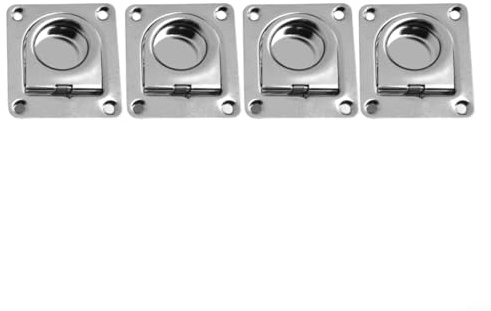 Flush Mount D-Ring, 4PCS Stainless Steel Tie Down Anchors Heavy Duty Pin Anchor Shackle For Boats Trailers Trucks