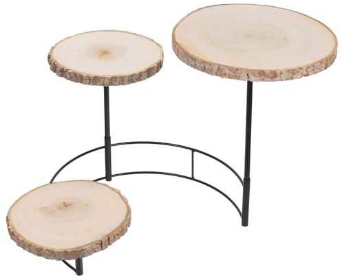 CLISPEED Alzata Per Cupcake e Torta in Legno Porta Dessert Elegante Per Uso Domestico e Feste Struttura Stabile e Resistente