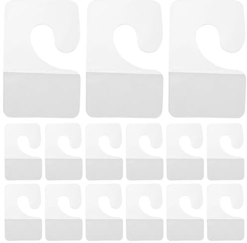 Milisten Crochets Auto-adhésifs Transparents pour Panneau Perforé 200 Pcs, Crochets D’affichage Pvc 27x42 Mm, Languettes Suspendre pour Bureau, Maison et Magasin, Fixation Pratique