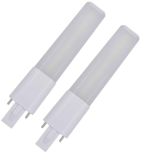 Otbushit Confezione da 2 lampadine a LED G23 Lampadine a 2 pin 6w Orizzontale 360° Senza sfarfallio per Lampada da lettura Lampada da tavolo da tavolo Luce notturna Bianco freddo