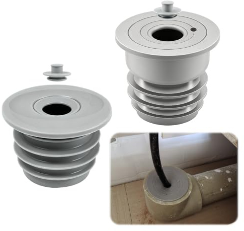 4 PCS Washing Machine Waste Pipe Connector with Built-in Valve, 35-40mm, 45-50mm Washing Machine Drain Hose Seal, Silicone Drain Pipe Seal Ring for Bathroom, Kitchen