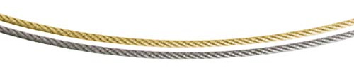 Ernstes Design Drahtseil Kette DS.2BI 2 fach Stahlkette bicolor 38 bis 50 cm