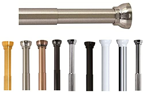 Spirella, Barra de Barra para Cortina de Ducha o bañera Extensible sin Taladro, Modelo Kreta, Resistente a los arañazos, fijación telescópica Extensible a voluntad, 75-125 cm, Gris