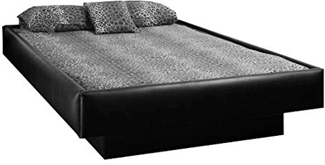 Strobel Organic Keene Complete Padded Waterbed with Hydro-Support HS303 Waveless Mattress, Black Vinyl Queen