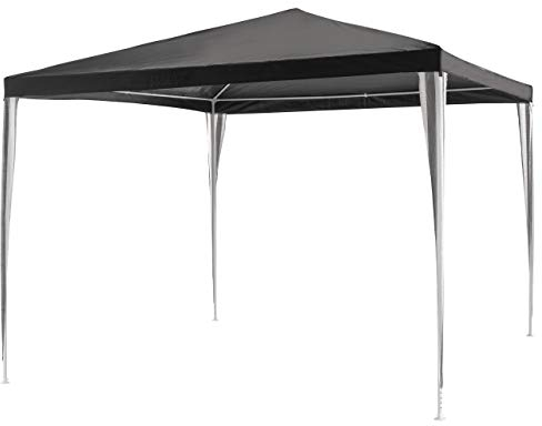 Nexos Pavillon 3x3 m in anthrazit - PE Plane 110g/m² - Stahlgestell lackiert