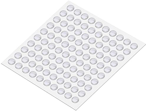 nuoshen 100 Pcs Clear Rubber Feet, 8 * 3mm Adhesive Bumper Silicone Pads Sound Dampening Bumpers Self Stick Transparent Furniture Buffer Pads for Furniture Glass Tables Door