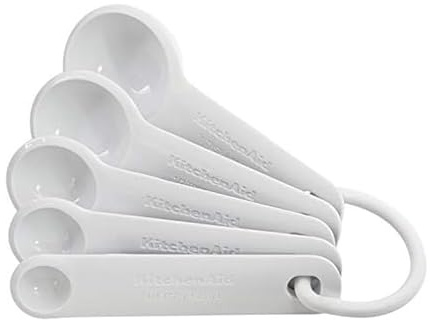 KitchenAid Plastic Measuring Spoons, Set Of 5, White