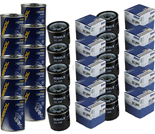QR-Parts Set 85706594 9900 OC 988 10x Original MAHLE/KNECHT Ölfilter + SCT Motor Flush Motorspülung