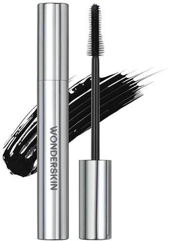 Wonderskin Wimperntusche Schwarz - Mascara für Volumen, Länge & Schwung - Verlängernd, Voluminös & Wischfest - Intensives Wimpern-Make-up