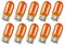 10x Jurmann WY5W 12V Orange Halogen Birne für Blinker vorne, hinten und Seitenblinker- E-geprüft