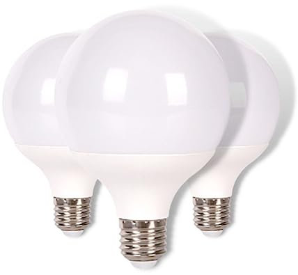 Jandei - Pack de 3 x Bombillas LED Globo, G95 Rosca E27, 15W (equivalente a 120W) Luz Blanca Cálida 3000K, 1200 lumen. Perfectos para Salón, Restaurante, Escalera, Taller, Garaje, No Rrgulable.
