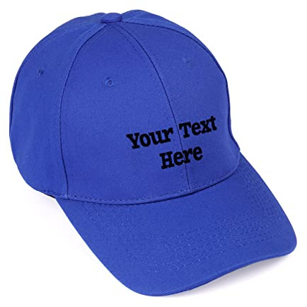 AIVYNA Baseballkappe,Baseball Cap mit Wunschtext oder Namen Bestickt 100% Baumwolle Personalisiert Sonnenmütze für Damen,Herren und Kinder (verstellbar für Kinder, blau)