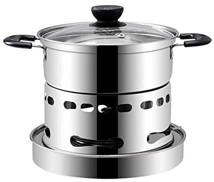 Porte-ustensiles De Cuisine en Bois Intérieur avec Pot Réchaud de Camping Réchaud d' de Camping pour - en Plein air Chaudière Aucune Alimentation requise dans la Nature Filtres Hotte (A, One Size)
