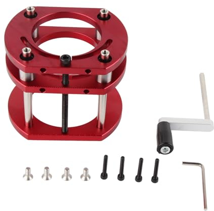 ANGGREK Router Elevador para fresadoras, base elevadora de enrutador con aleación de aluminio, acero inoxidable, 4 mordazas, de elevación, base para motores con 64-66 mm de diámetro