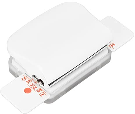 Manuelle Bindemaschinen, 6 Löcher -Buchbindemaschine für A4 30 Löcher, B5 26 Löcher, A5 20 Löcher Flipchart Innenseiten Stanzen (Weiss)