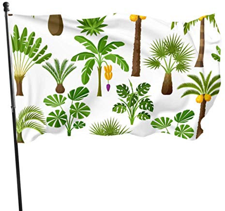 Bandiere divertenti per adulti con piante di palme da dattero, 9,5 x 1,5 m, colori vivaci, in poliestere e ottone di qualità