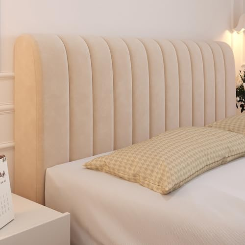 Bett Kopfteil Hussen Bezug/Überzug Stretch Dehnbare 180/160/140cm Weicher Elastisch Samtstoff Schonbezug Protektor Für Dekoratives Kopfteil (Color: Brown, Size)
