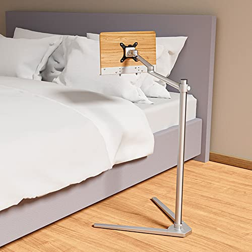 Samnuerly Leseständer, Buchhalter mit um 360 Grad drehbarem Aluminiumarm, Buchhalter zum Lesen im Bett, 90 cm höhenverstellbar, Kochbuchständer, Zeitschriften, Bücher