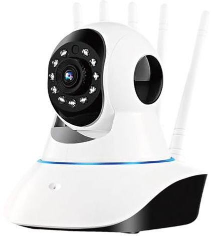 A2ZWORLD Intern 1080P Wi-Fi-kamera, Övervakningskamera med utmärkt mörkerseende och tvåvägsljud, gör-det-själv-fri montering