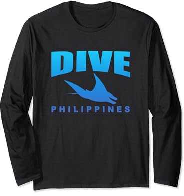 Tauchen auf den Philippinen, Tauchen auf den Philippinen (Blau) Langarmshirt
