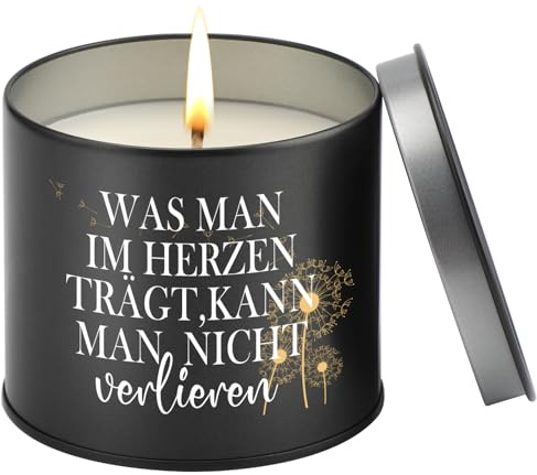 PRSTENLY Trauergeschenk, 9OZ Lavendel Duftkerze Schwarz | Trauerkerze Gedenkkerze, Trost Geschenk für Verstorbene Lieblingsmensch, Grabkerzen Beileidsgeschenk für Beerdigung