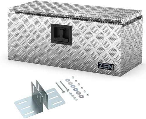 DAKEN Zen 78 Premium timone in alluminio lamiera scanalata 2 + 1 mm con manico in nylon nero (con supporto per timone quadrato, L500 x 300 x T350)