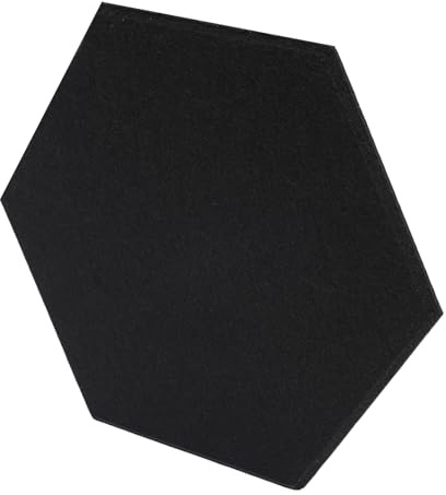 Akustikpaneele Selbstklebend 12 Stück, Akustikschaumstoff für Wanddekoration & Schalldämmung, Hochdichter Akustikschaumstoff in Hexagon-Form, Schallschutz Wand, 30 x 35cm (Schwarz)